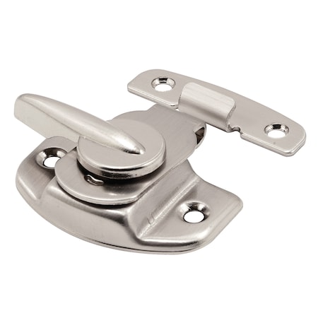 Sash Lock, 1-1/2 In. And 1-7/8 In. Hole Centers, Steel, Satin Nickel